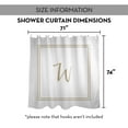 thumbnail image 7 of Creative Products Beige and White Letter W Monogrammed 71x74 Shower Curtain, 7 of 7