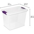 USHARE 27 Quart ClearView Latch Box, Stackable Storage Bin with