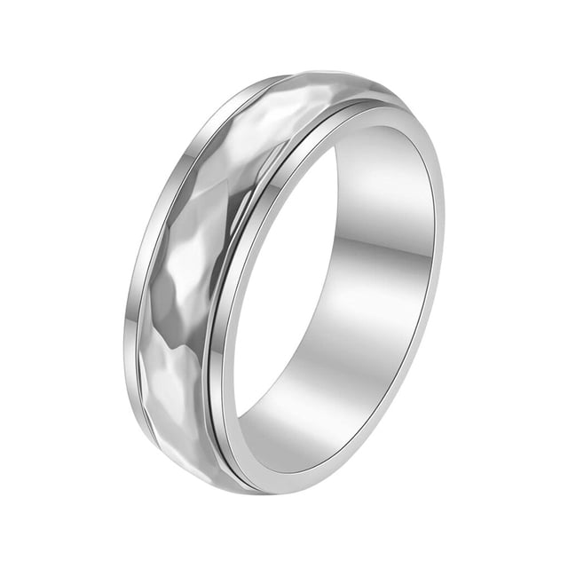 Guardurnaity Anillo de acero de titanio portátil duradero rombo anillos de dedo de moda impermeable tamaño pequeño joyería regalo Festival Ropa, zapatos y accesorios Miscelánea 9 color acero