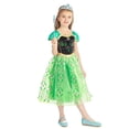 thumbnail image 4 of Vestido de princesa Anna para niña 2024, vestido de tutú de lujo verde para niña, regalo de cumpleaños, fiesta, cosplay, vestido de baile, disfraz de Halloween, 4 of 5