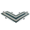 thumbnail image 2 of Better Trends 24"x 68"x 68" L-Shape Braided Rug 100% Polypropylene Durable and Stain Resistant Reversible Indoor Area Utility Rug, Country Stripe Collection - Hunter Stripe, 2 of 5