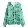 thumbnail image 4 of WZXFASHION Cardigan à Capuche à Fermeture à Glissière Simple et à la Mode pour Femmes avec Poche et Cordon de Serrage, Liquidation, 4 of 4