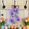 thumbnail image 5 of Spring Door Wreaths for Front Door Outside Bunny Ear Decorative Wreath Illuminated Decorative Vines Wreath Easter Home Decoration Suitable for Both Indoor and Outdoor Festive Decorations, 5 of 6