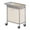 Dove Gray and Cream White, variant on SONGMICS Laundry Basket with Wheels, 2-Section, 37 Gallons (140 L), Removable Liner, Steel Frame with Handle,Dove Gray and Cream White