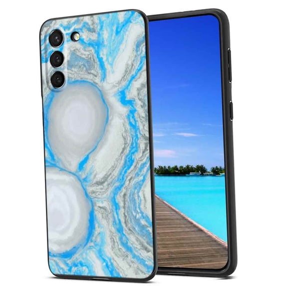 Blue-Marble-61 Phone Case, Degined for Samsung Galaxy S21+ Plus Case Men Women, Flexible Silicone Shockproof Case for Samsung Galaxy S21+ Plus