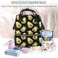 thumbnail image 5 of Daiia Flowers Avocado Large Capacity Baby Bag Waterproof Stylish Diaper Bag Mummy Backpack Adjustable Straps Diaper BagBaby Essentials Bag, 5 of 6