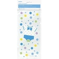 thumbnail image 2 of Unique 61863 5 x 11 in. Blue Dots Baby Shower Tableware Cellophane Cello Bags Grow Polka, 2 of 2