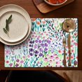 thumbnail image 5 of Pioneer Flower Floral Print Pattern Summer Placemats Table Placemats Set Of 4-Linen Kitchen Washable Placemats Table Mats 12x18 Inch Non-Slip Heat Resistant, 5 of 5