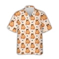 thumbnail image 5 of Camisa con estampado de capibara kawaii para hombre, camisa hawaiana de manga corta con solapa, estilo playero, estilo hawaiano, para hombre, 5 of 5