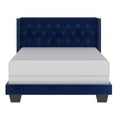 thumbnail image 3 of WHI Modern Soft Velvet Upholstered 60" Queen Bed in Blue, 3 of 8