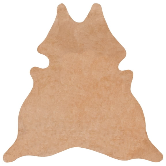 SAFAVIEH Suede Cowhide Einri Solid Area Rug, Light Beige, 5' x 7'