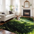 thumbnail image 2 of Large Area Rugs for Living Room Bedroom, Green Forest 6'x9' Rug Washable Carpet Runner Indoor Outdoor, Nature Spring Scenic Woodland Non Slip Floor Mats Rug for Kitchen, Playroom, 2 of 8