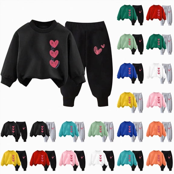 5-6 Years Child Baby Girl Fall Clothes Sweatshirt Tops and Pants Fall Winter School Outfits 6-12 Months 12-24 Months 2T 3T 4T 5T 6T 7T Girl, Outfit