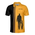 thumbnail image 2 of Custom Name Son and Dad Love Father's Gift Yellow Men's Polo Shirt S-5XL, 2 of 5