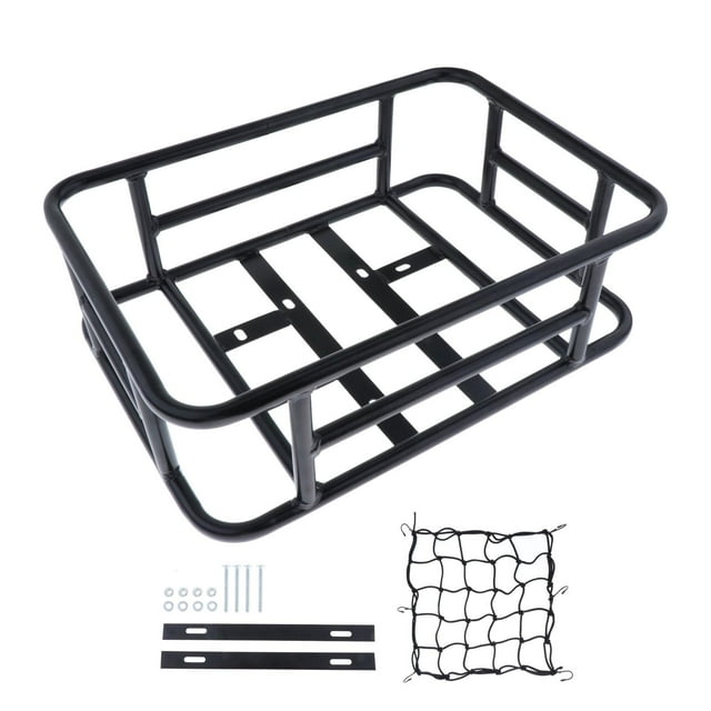 Bike Rear Basket Panniers Takeaways Carrier, Large Capacity Rear Basket, Rear Cargo Rack for Mountain Road Bikes Accessory Style A