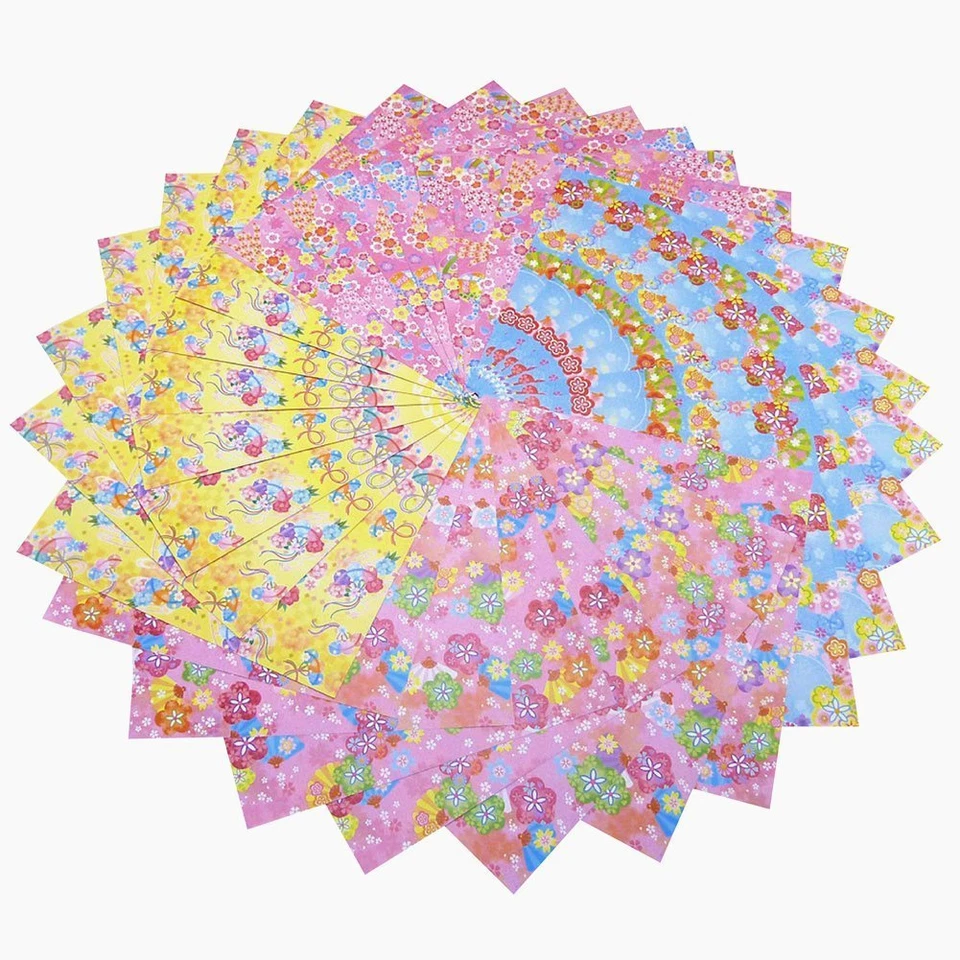 28 Sheets Japanese Origami Paper Yuzen Chiyogami Blue Ocean Wave 6 Inches S-3593