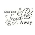 thumbnail image 2 of Lchen Soak Your Troubles Away Wall Sticker PVC Wall Decal Bathroom Background Decor Removable(Black), 2 of 4