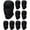 9PCS BLACK, variant on 8 Pcs Balaclava Ski Mask Sun Protection Windproof Balaclava UV Protection Summer Full Face Covering for Outdoor Sports