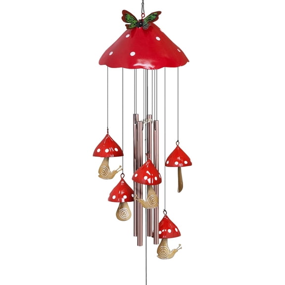 Wind Chimes for Outside, Mushroom Wind Chime Garden Decor Outdoor, Yard Decorations Wind Chimes for Mom Grandma Women Housewarming