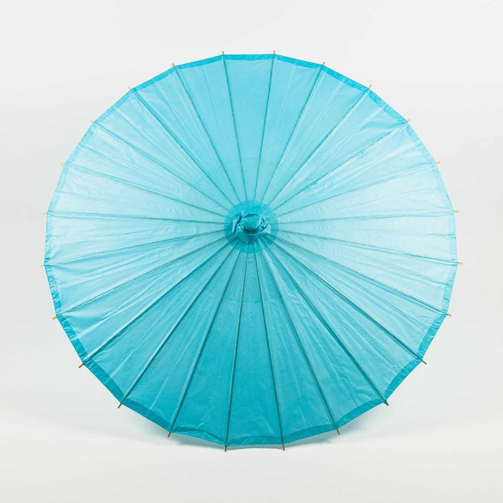 Weddingstar Paper Parasol in Blue Classic Style with Bamboo Handle and Boning