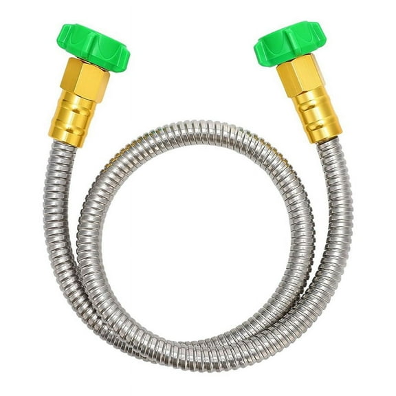 TOP! Short Garden Hose, Metal Leakproof Leader 304 Stainless Steel Flexible Hose for Outdoor Watering 3Ft