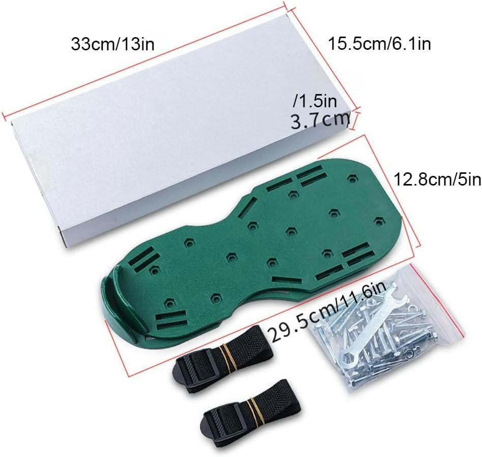 Lawn Aerator 1 Pair Grass Spiked Gardening Walking Revitalizing Lawn Aerator Sandals Nail Shoes Yard Garden Tool Scarifier Cultivator(Black)