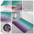 thumbnail image 6 of Teal Purple Ombre Bath Mat 3 Piece Bathroom Rug Set, Turquoise Gradient Modern Abstract Art Non Slip Bath Rug Contour Mat and Toilet Lid Cover, Absorbent Shower Mats Soft Bath Rugs and Mats Sets, 6 of 8