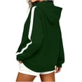 thumbnail image 6 of Lutiedan Oversized Hoodie for Women Long Sleeve Half Zip Fleece Sweatshirts Casual Hooded Athletic Pullover Top with Pockets S-XXL, 6 of 8