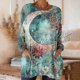 thumbnail image 1 of TaTaai Women’s Casual Round Neck Print Long Sleeve Blouse With Pockets Loose Fit Patterned T Shirts Soft Polyester Daily Holiday Travel Top Gift, 1 of 7