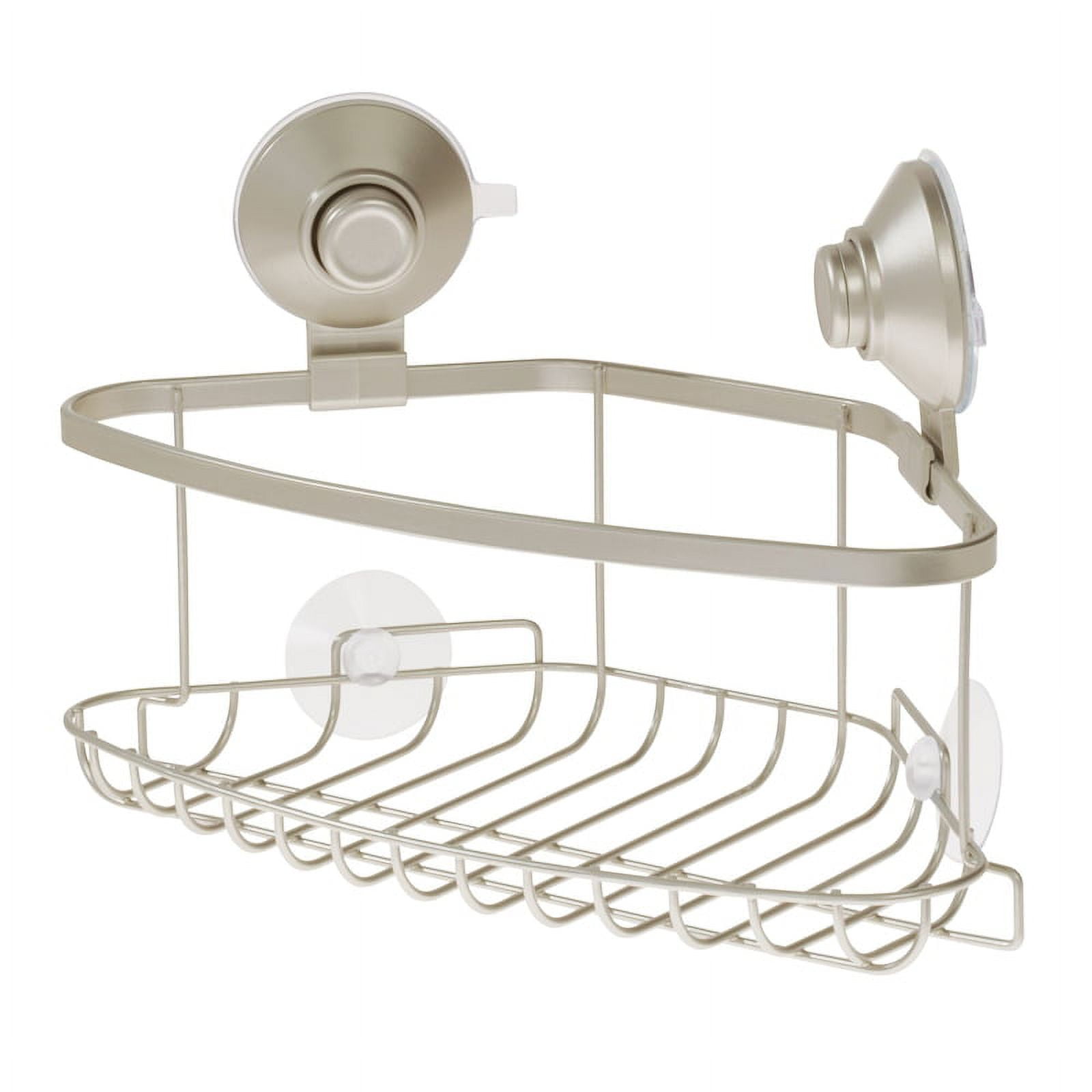 Rectangle Shower Caddy Shelf, Suction Cup, Aluminum Shower Organizer Corner  – GoJeek