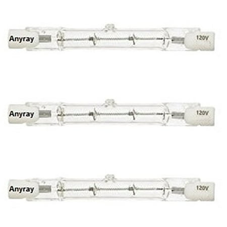

Anyray A1825Y (3-Bulbs) 75W J78 Short 120V 75 Watt J-Type DE T3 78mm Halogen Torchiere Bulb