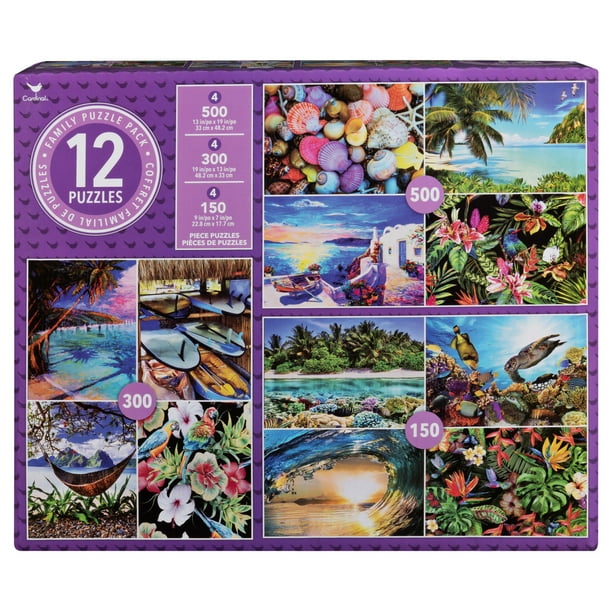 Spin Master Games Family 12Pack of Jigsaw Puzzles Tropical Images