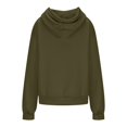 thumbnail image 4 of Charella Womens Fleece Hoodies Pullover Sweatshirts Casual Fall Jackets with Pockets Y2k Clothes Army Green,XL, 4 of 5