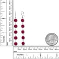 thumbnail image 2 of Gem Stone King 10.00 Ct Round Red Created Ruby 925 Sterling Silver Earrings, 2 of 2