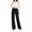 Black, variant on ManxiVoo Women's Classic Straight Leg Jeans High Waisted Comfort Fit Denim Pants with Stretch for Daily Wear L Size Black