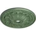 thumbnail image 3 of 30"OD x 3 7/8"ID x 3 1/4"P Flagstone Ceiling Medallion (Fits Canopies up to 3 7/8"), Hand-Painted Athenian Green, 3 of 6