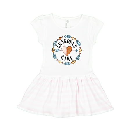 

Inktastic Grandpas Girl- Arrow Heart Circle Gift Toddler Girl Dress