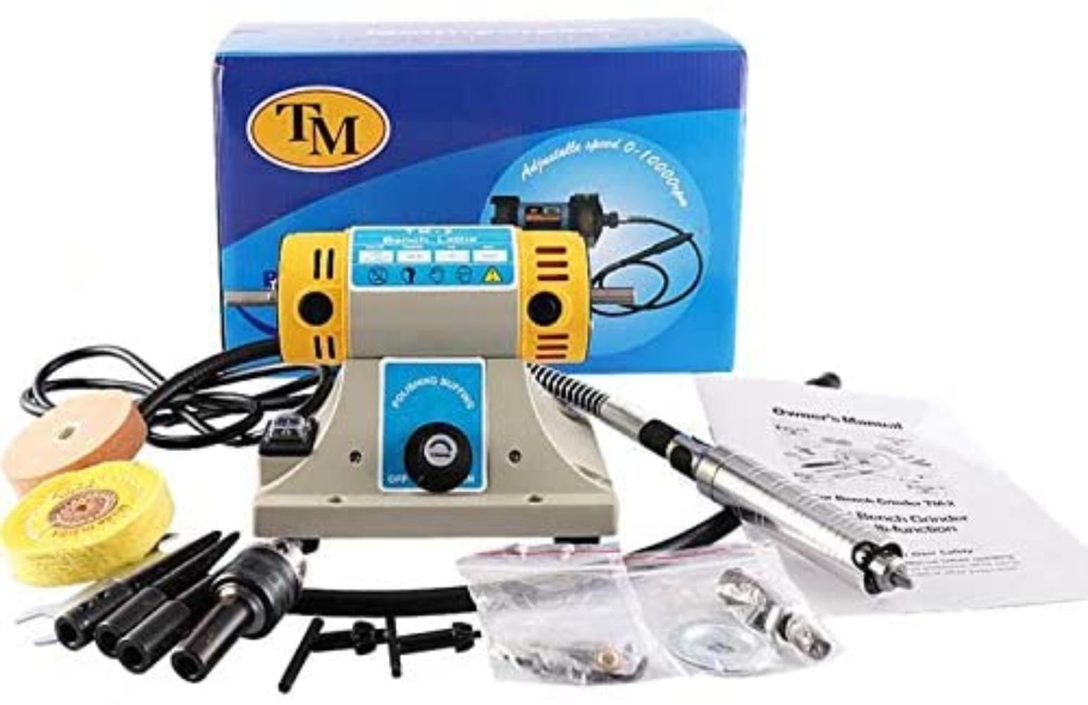 1380W Jewelry Rock Polishing Buffer Bench Lathe & Polisher Machine Set 220V 1380W Jewelry Rock Polishing Buffer Bench Lathe & Polisher Machine Set 220V