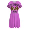 thumbnail image 4 of Fantasy Football Last Place Award Punishment Dress Summer Street Style Dresses Female Short Sleeve Printed Sundress, 4 of 7