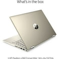 thumbnail image 3 of HP Pavilion X360 14 2-in-1 Business Laptop 14" FHD IPS Touchscreen 11th Gen Intel Quad-Core i5-1135G7 8GB DDR4 512GB SSD Intel Iris Xe Graphics Backlit Keyboard Fingerprint Reader HDMI Win10 Gold, 3 of 6