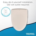 thumbnail image 3 of WASHLET S550e Elongated Bidet Toilet Seat with ewater+ and Auto Open and Close Classic Lid, Sedona Beige - SW3054#12, 3 of 12