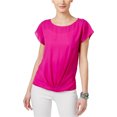 thumbnail image 1 of INC Playera básica con frente torcido para mujer, rosa, XS, 1 of 1