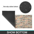 thumbnail image 7 of Boho Retro Brown Diamond Pattern Kitchen Rugs and Mats Sets Of 2,Kitchen Decoration Rugs,Rubber Backing Non-Slip Floor Mat for Sink Washable Waterproof Laundry Room Runner Rugs, 7 of 7
