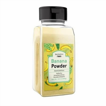 Unpretentious Banana Powder 2 Cups, Great in Smoothies, Pancakes, and Desserts, Reusable Container