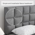 thumbnail image 3 of HAIIDE Queen Size bed Frame with Fabric Upholstered Headboard,Light Gray, Easy Assembly, 3 of 8