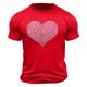 thumbnail image 3 of Tops para hombre, blusas y camisas de cuello redondo y manga corta para hombre. Camiseta/camisa informal de cuello redondo y manga corta con estampado de corazones para hombre. Tops de poliéster para, 3 of 5
