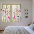 thumbnail image 3 of Happy Easter Kitchen Curtains 54 Inch Length, Spring Farmhouse Bunny Eggs Flower Beige Tiers Curtains for Bathroom Bedroom Cafe, Light Filtering Small Window Treatment Short Drapes 2 Panels 42"Wx54"L, 3 of 8