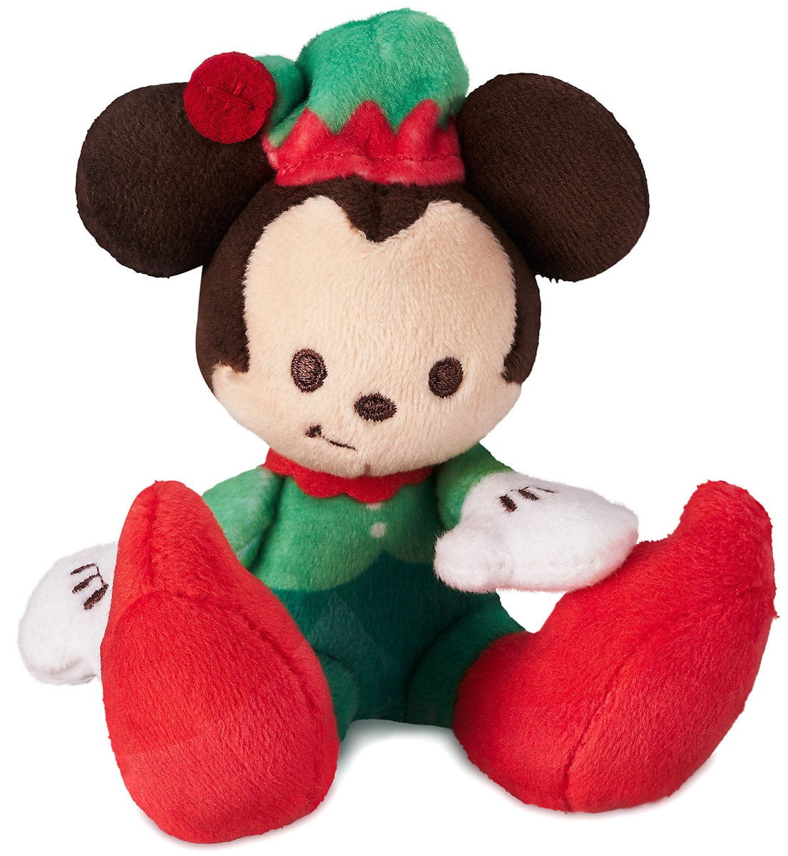 Disney Mickey Holiday Christmas Tiny Big Feet Plush Micro