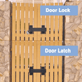 thumbnail image 5 of 1pcs Slide Gate Latch,Heavy Duty Latch Lock with Padlock Hole, Suitable for Wooden Fences,Barn Door Lock,Outdoor, 5 of 5