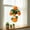 Yellow, variant on Tuscom Artificial White Geranium Hanging Basket with Pot, UV Resistant Fake Flowers for Outdoor Porch Balcony, Faux Plant Home Decor